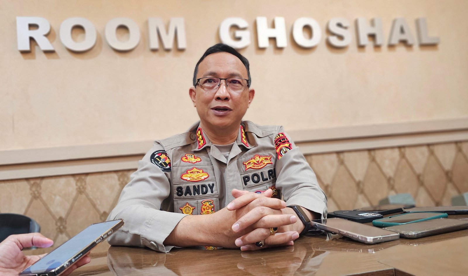 Pressconfrences holds by PR Bali Police Commisioner Ariasandy