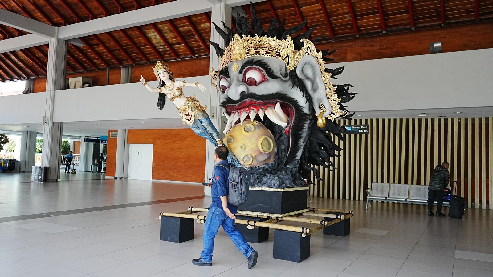 Giant puppets Bali or Ogoh-ogoh shows at Ngurah Rai Airport Bali