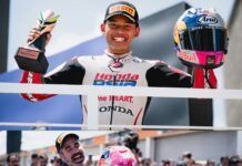 History in the Making! Young Indonesian Rider Veda Ega Pratama On Brazil GP Podium