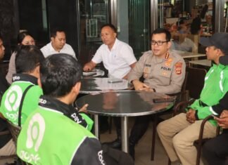 Denpasar City Police Chief; Community Survilliance Coffee – Strengthens Synergy with Bali Gojek Community